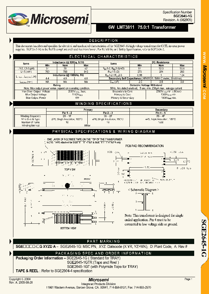SGE2645-1GT_1308156.PDF Datasheet
