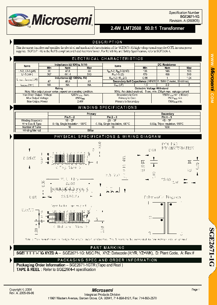 SGE2671-1G_1058907.PDF Datasheet