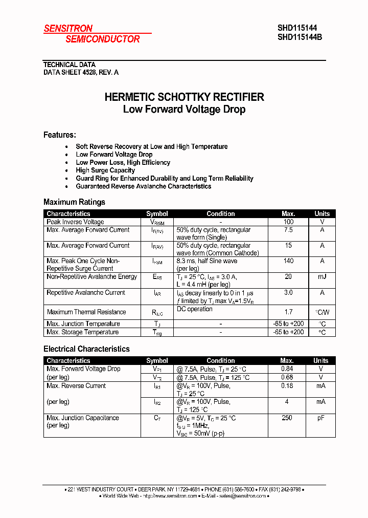 SHD115144_1165144.PDF Datasheet
