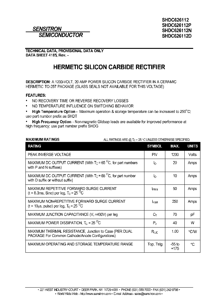 SHDC626112_1088533.PDF Datasheet
