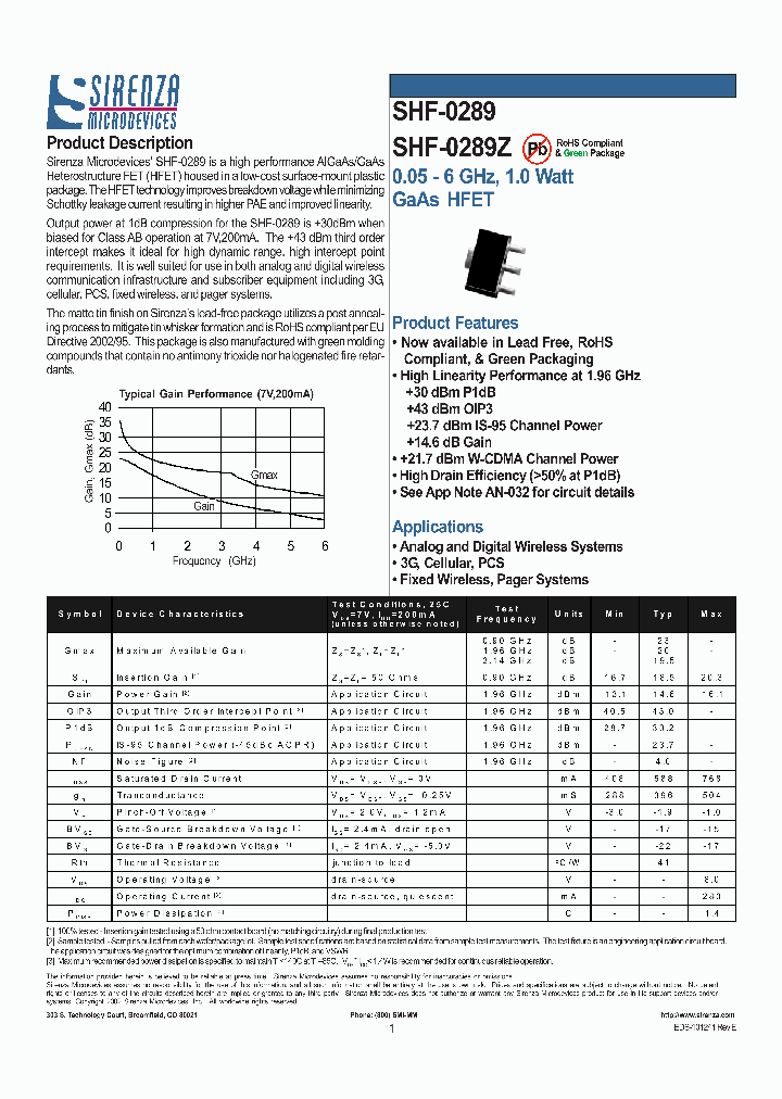 SHF-0289_1114466.PDF Datasheet