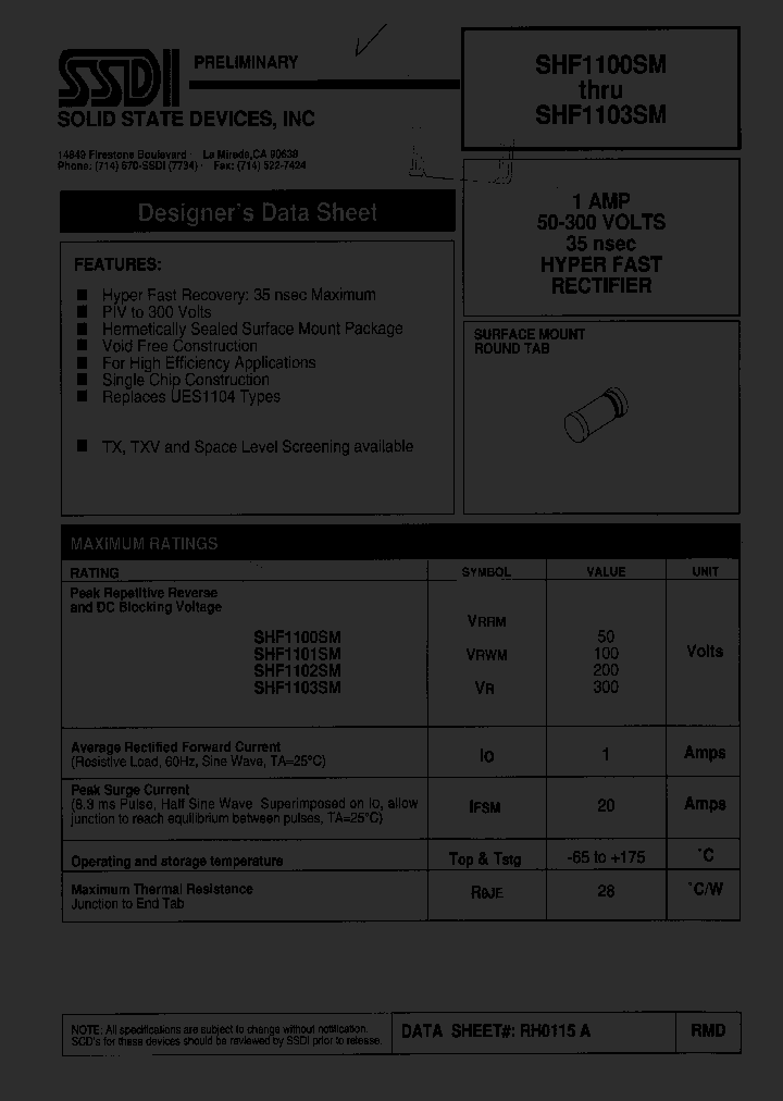 SHF1103SM_1308562.PDF Datasheet