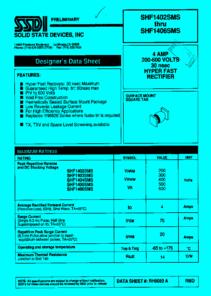 SHF1406SMS_1308566.PDF Datasheet