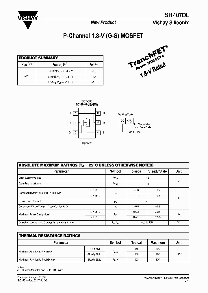 SI1407DL_1054327.PDF Datasheet