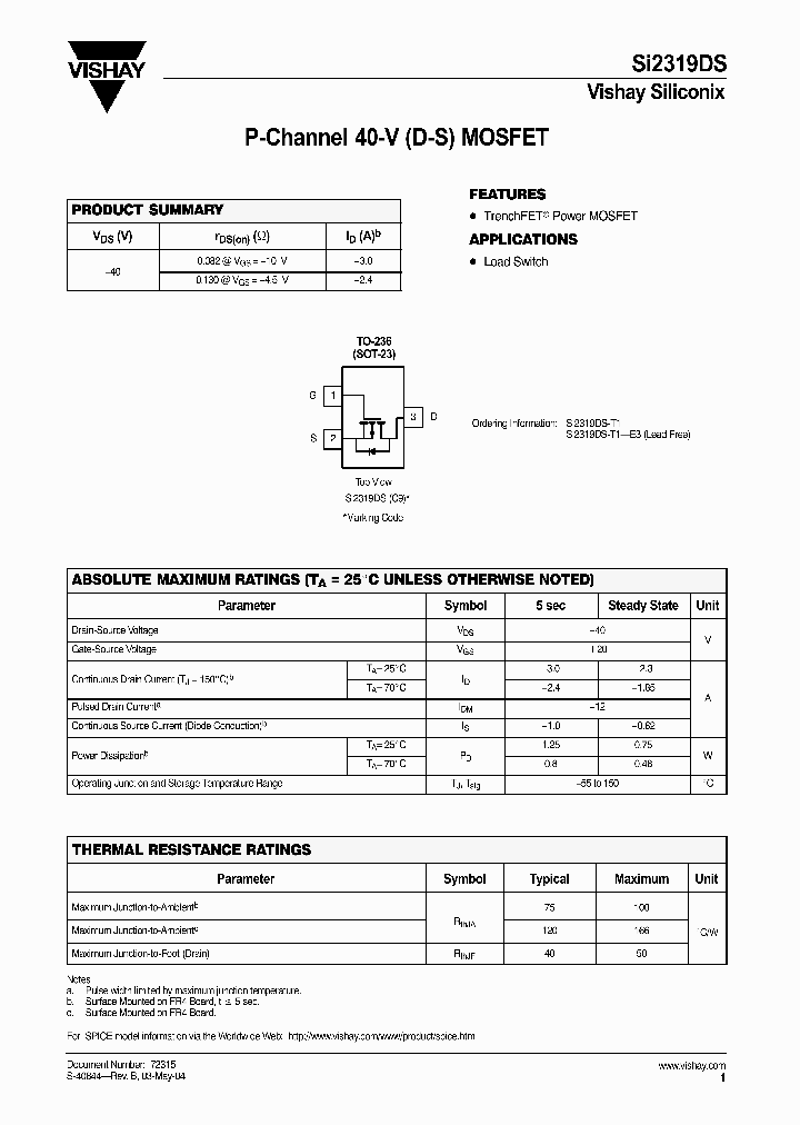 SI2319DS_1059424.PDF Datasheet