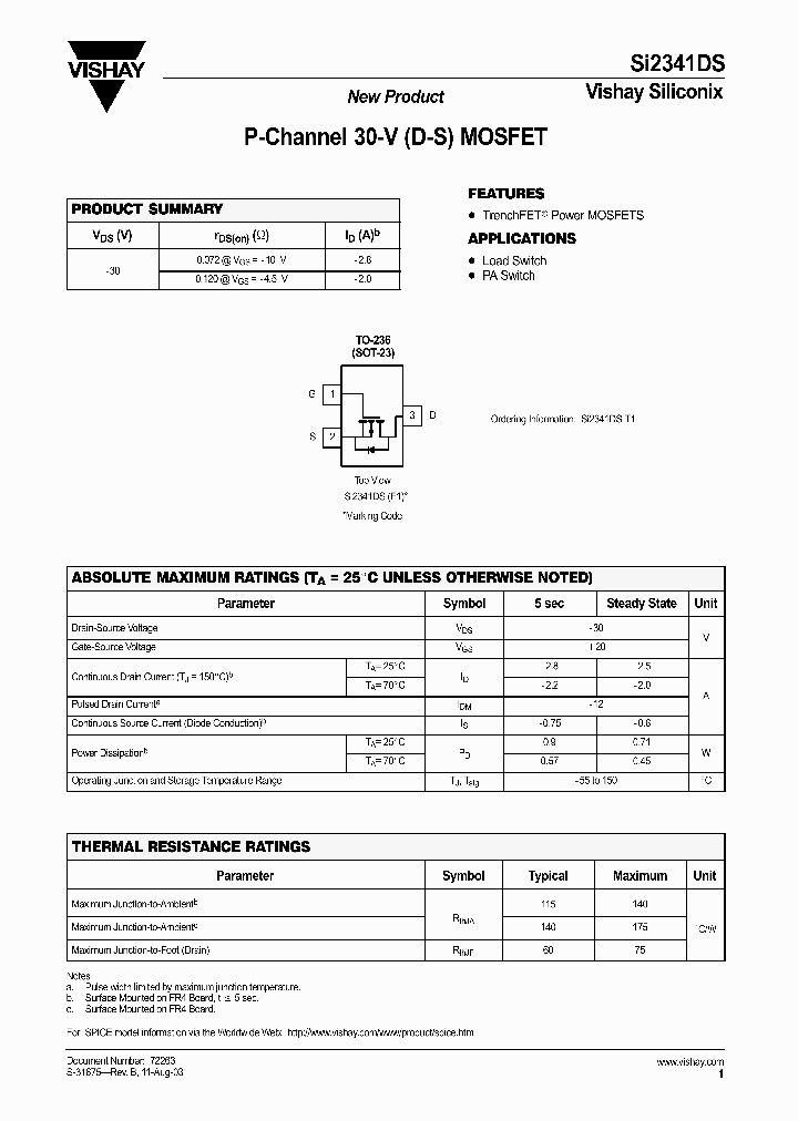 SI2341DS-T1_1308648.PDF Datasheet