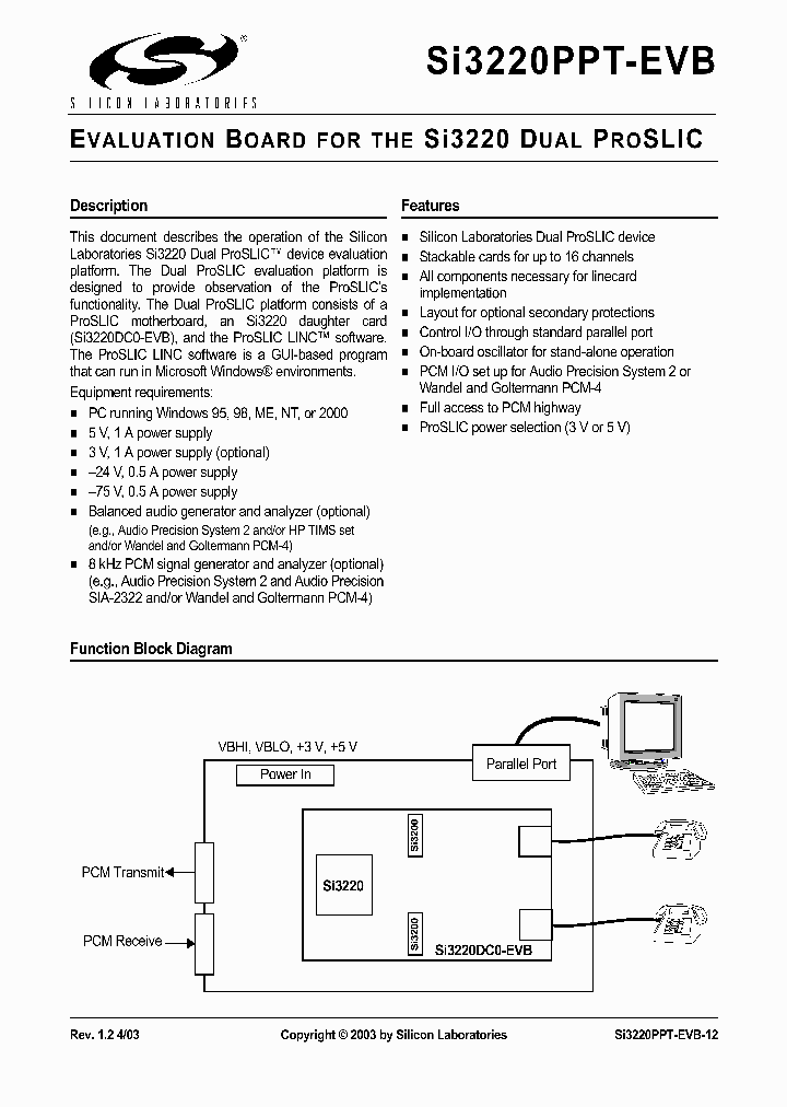 SI3220PPT-EVB_1010367.PDF Datasheet