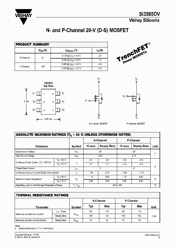 SI3585DV_1308740.PDF Datasheet