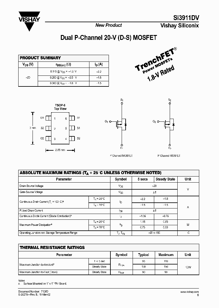 SI3911DV_1054241.PDF Datasheet
