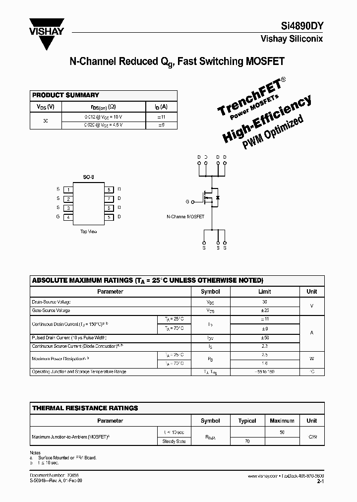 SI4890DY_1064681.PDF Datasheet