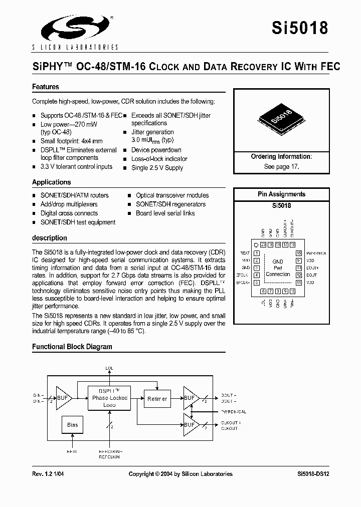 SI5018-BM_1098443.PDF Datasheet