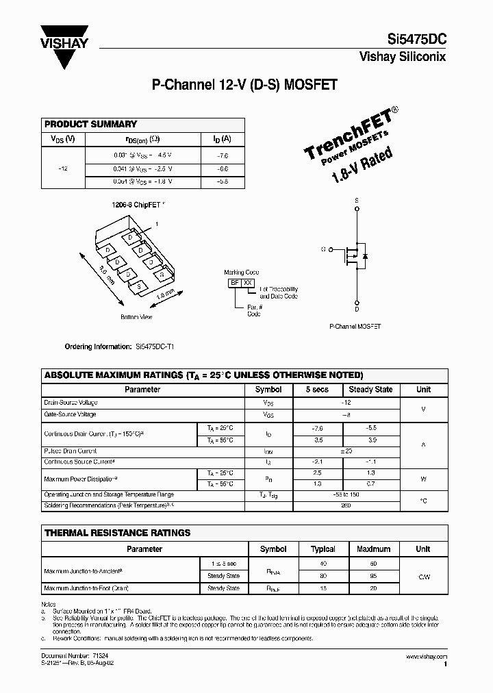 SI5475DC-T1_1308982.PDF Datasheet