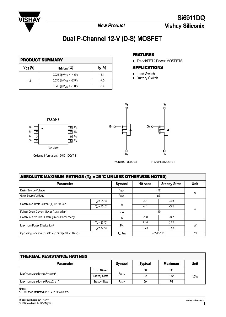 SI6911DQT-1_1309102.PDF Datasheet