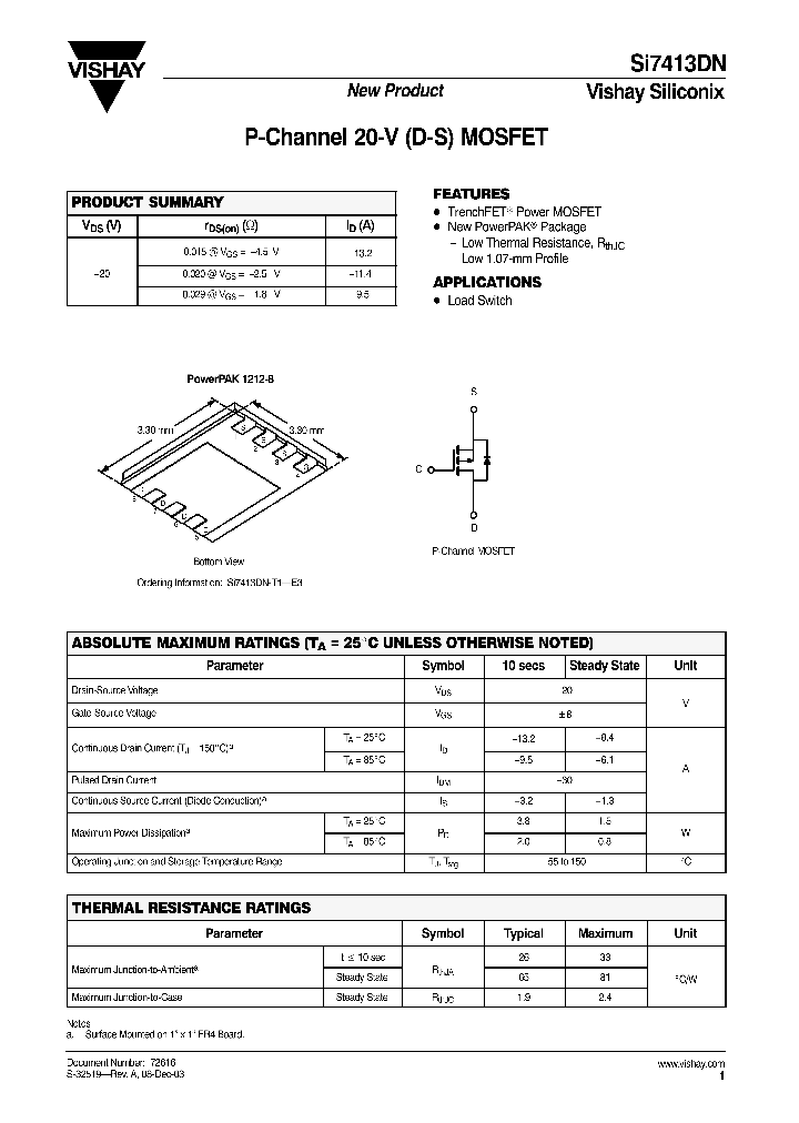 SI7413DN-T1-E3_1309151.PDF Datasheet