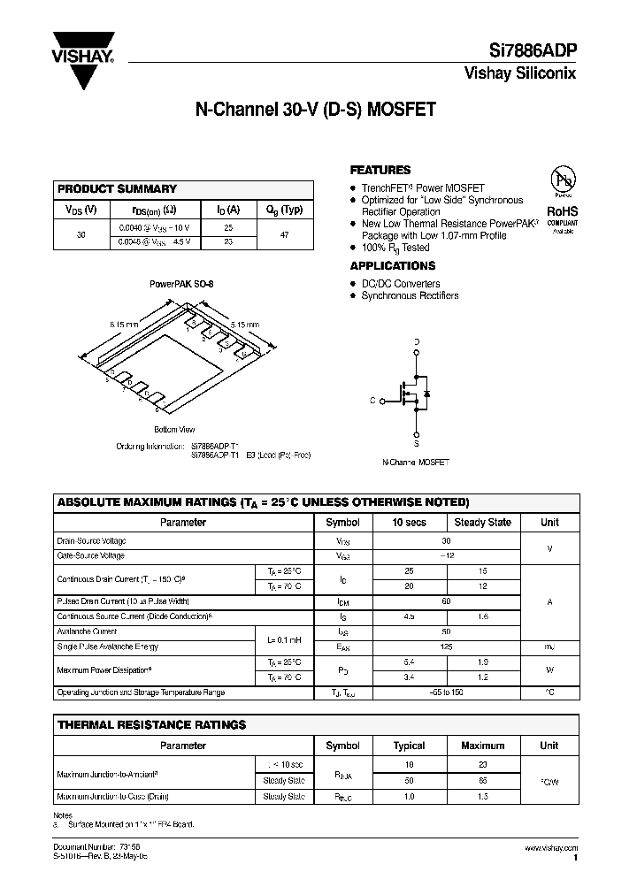 SI7886ADP-T1-E3_1309204.PDF Datasheet