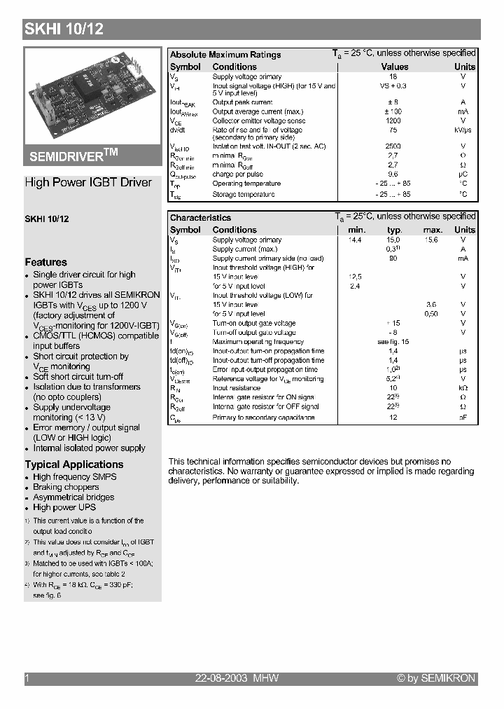 SKHI10_1309804.PDF Datasheet