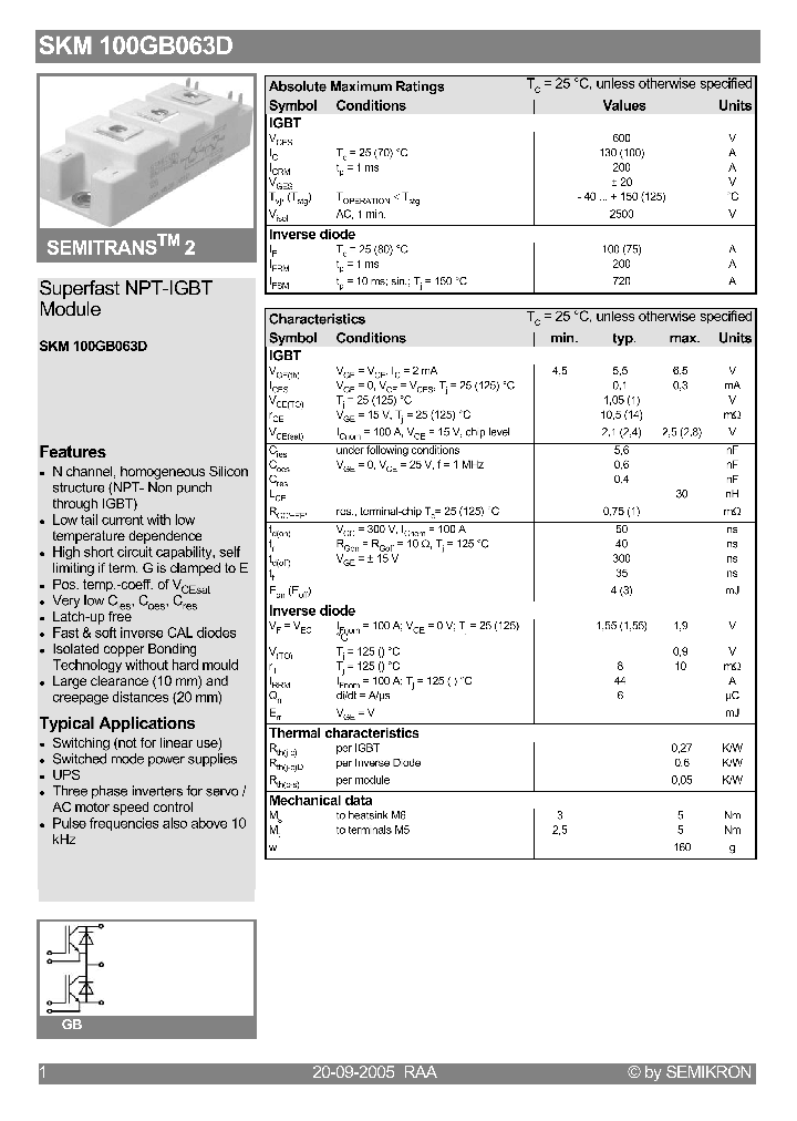 SKM100GB063D_1309843.PDF Datasheet