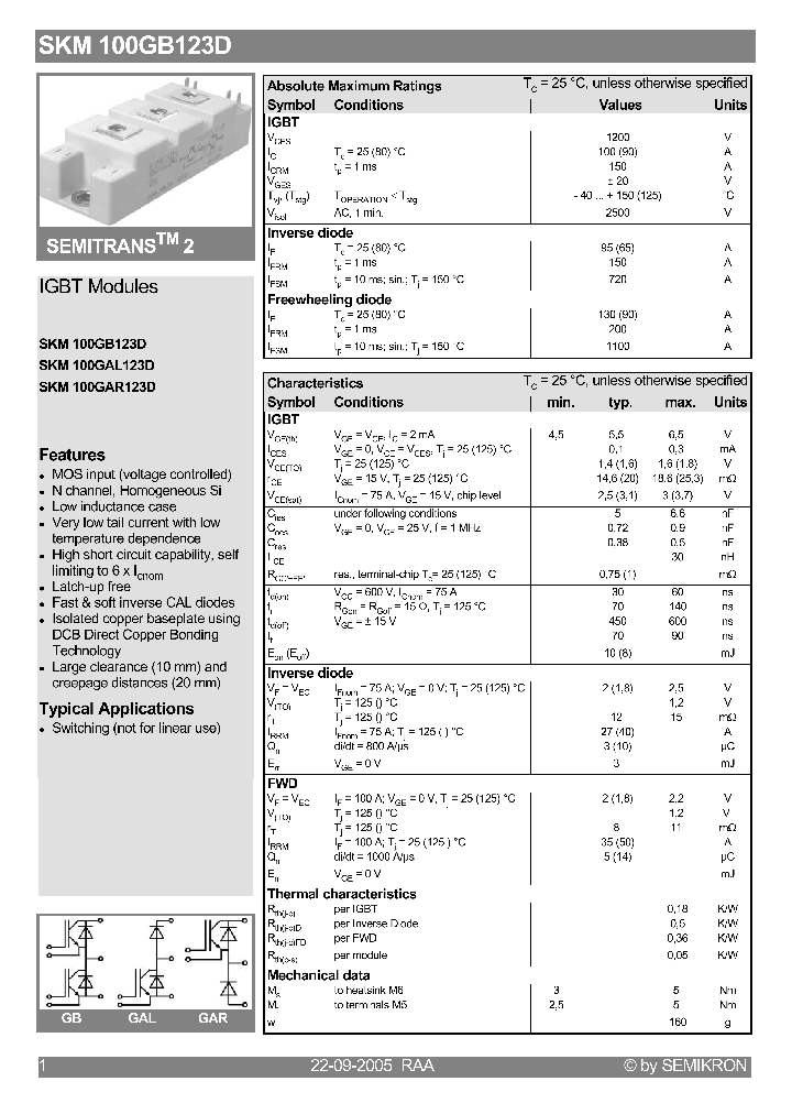 SKM100GB123D_1309844.PDF Datasheet