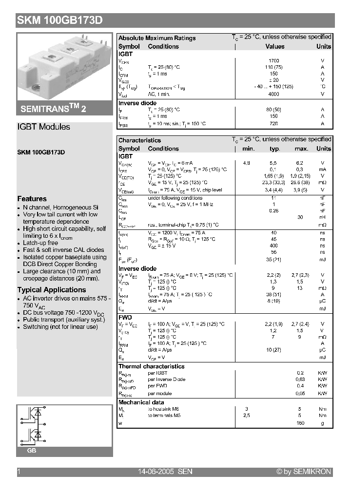 SKM100GB173D_1309846.PDF Datasheet