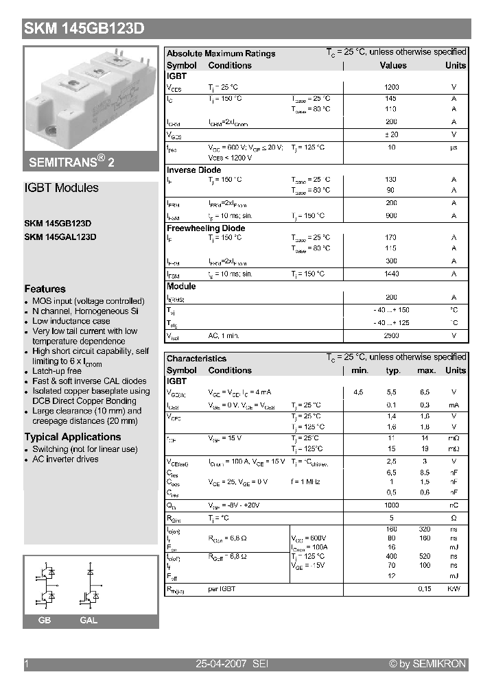 SKM145GB123D06_1166684.PDF Datasheet