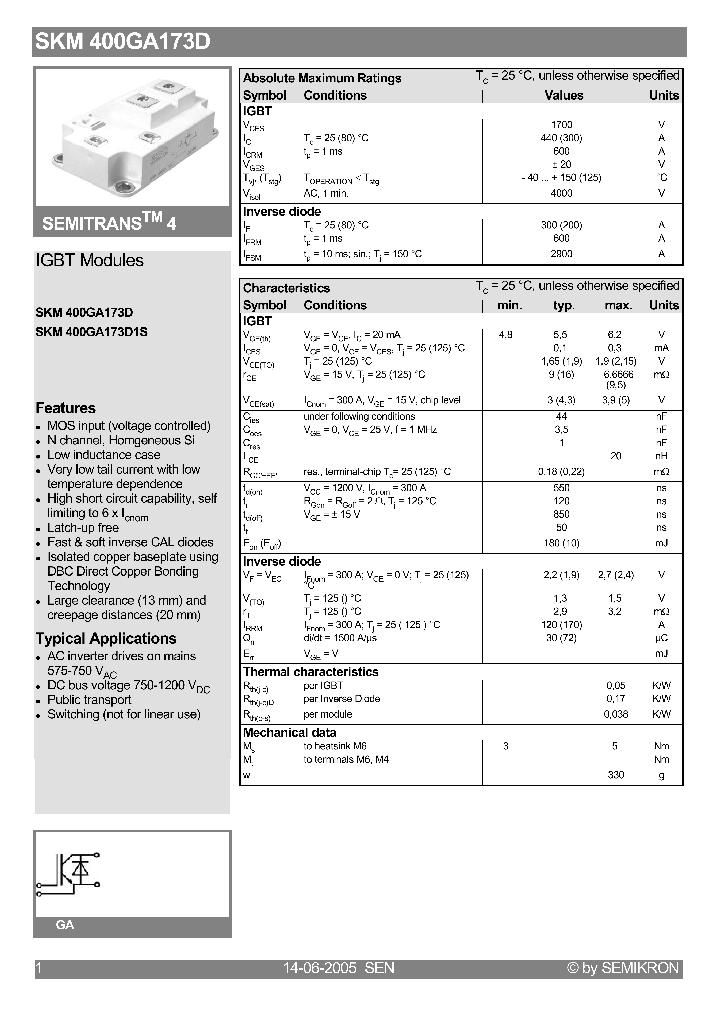 SKM400GA173D1S_1309864.PDF Datasheet