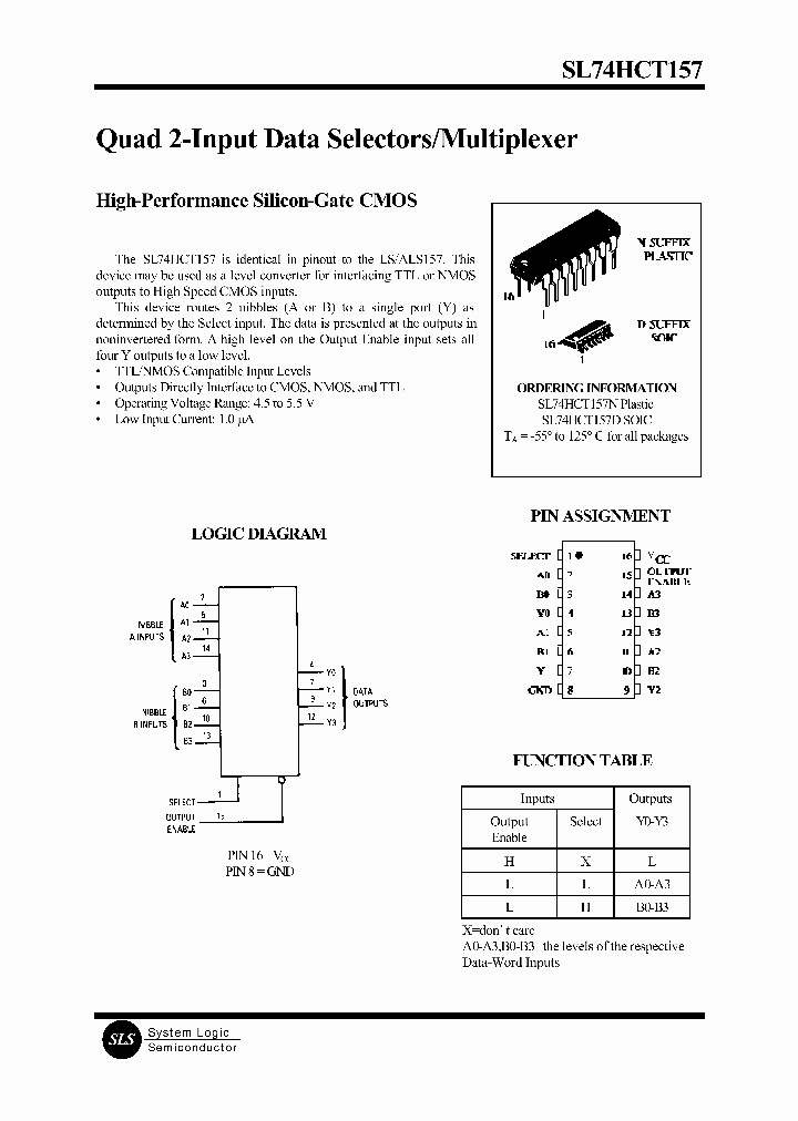 SL74HCT157N_1310188.PDF Datasheet
