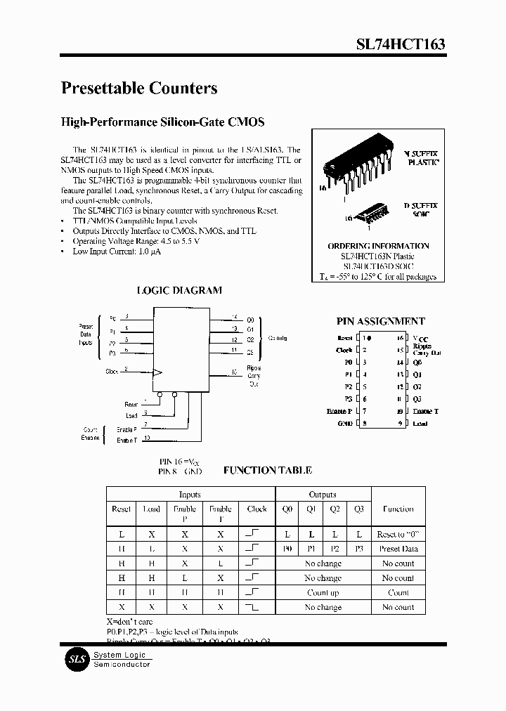 SL74HCT163N_1310189.PDF Datasheet
