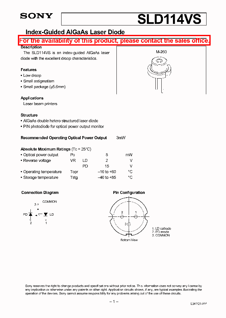 SLD114VS_1310334.PDF Datasheet