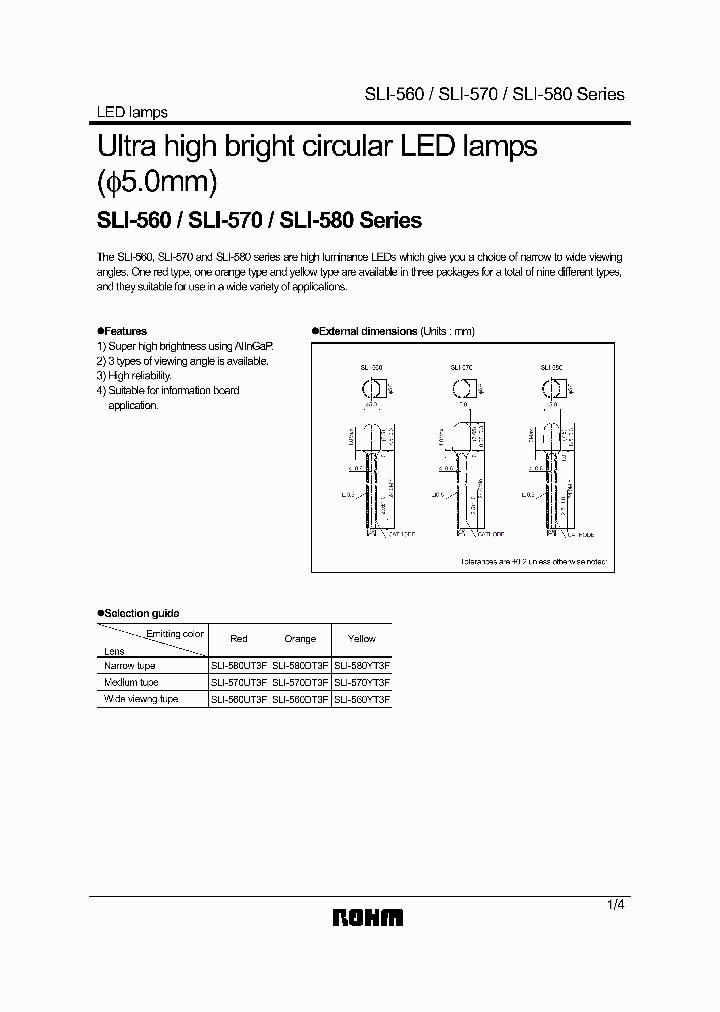SLI-580YT3F_1310455.PDF Datasheet