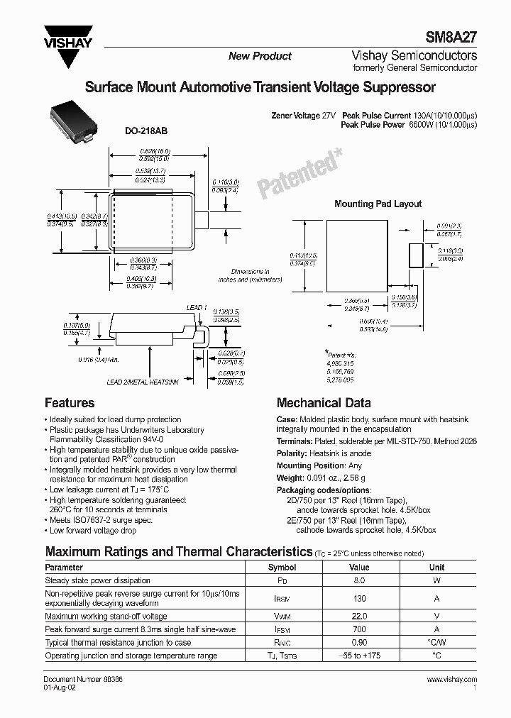SM8A27_1310870.PDF Datasheet