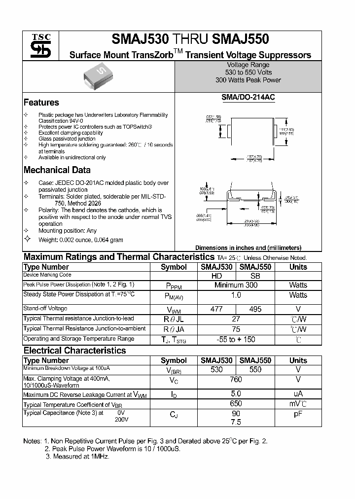 SMAJ550_1155131.PDF Datasheet