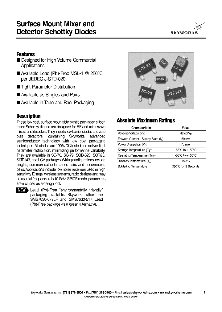 SMS7621_1184699.PDF Datasheet