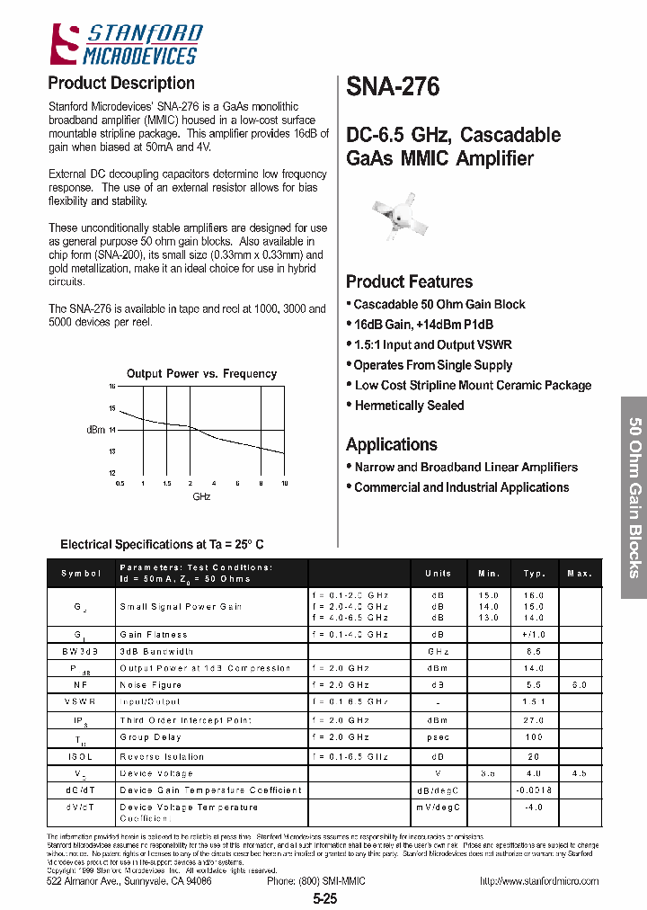 SNA-276-TR3_1313966.PDF Datasheet