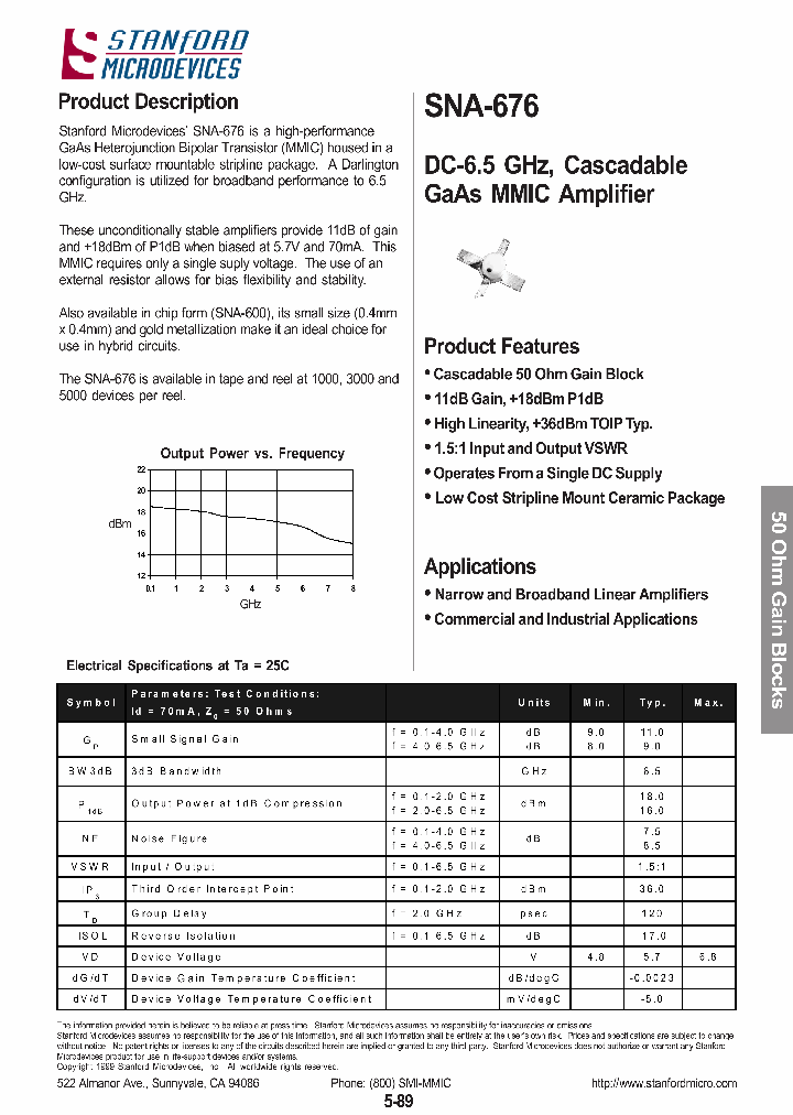 SNA-676-TR3_1313978.PDF Datasheet