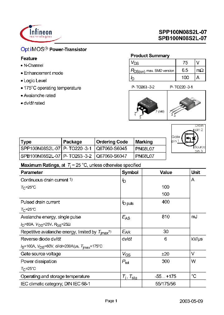 SPB100N08S2L-07_1141206.PDF Datasheet