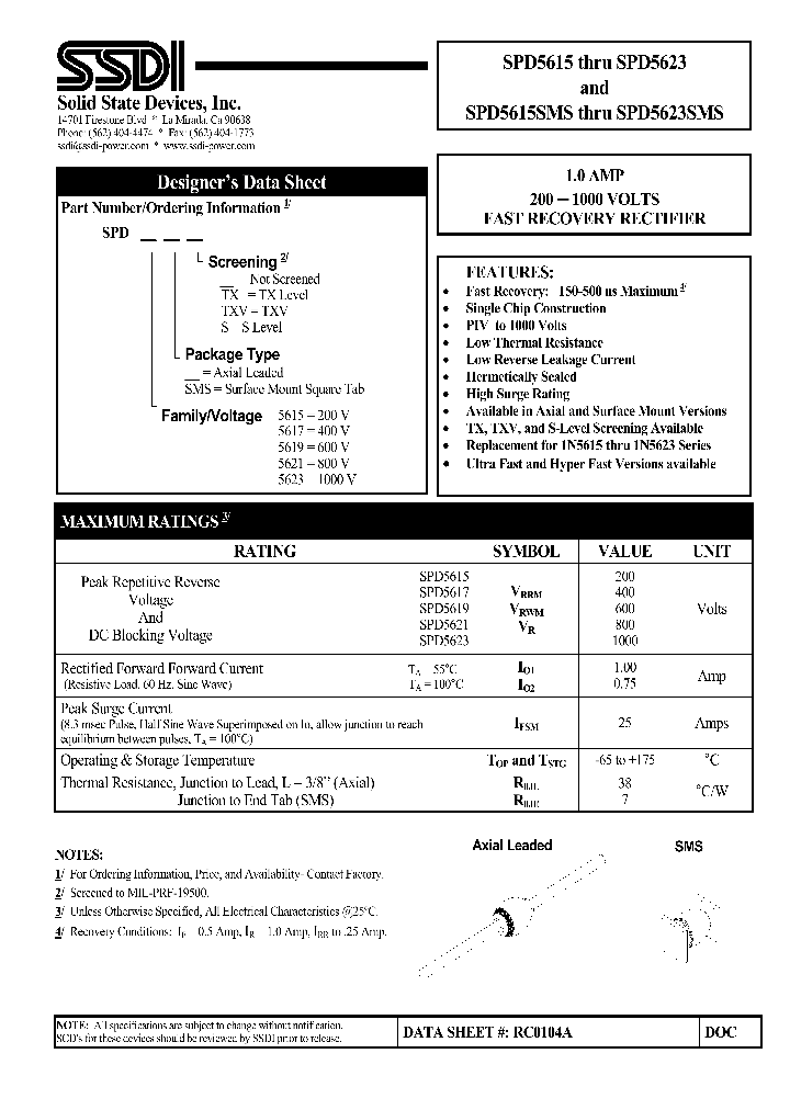 SPD5623TXV_1315403.PDF Datasheet