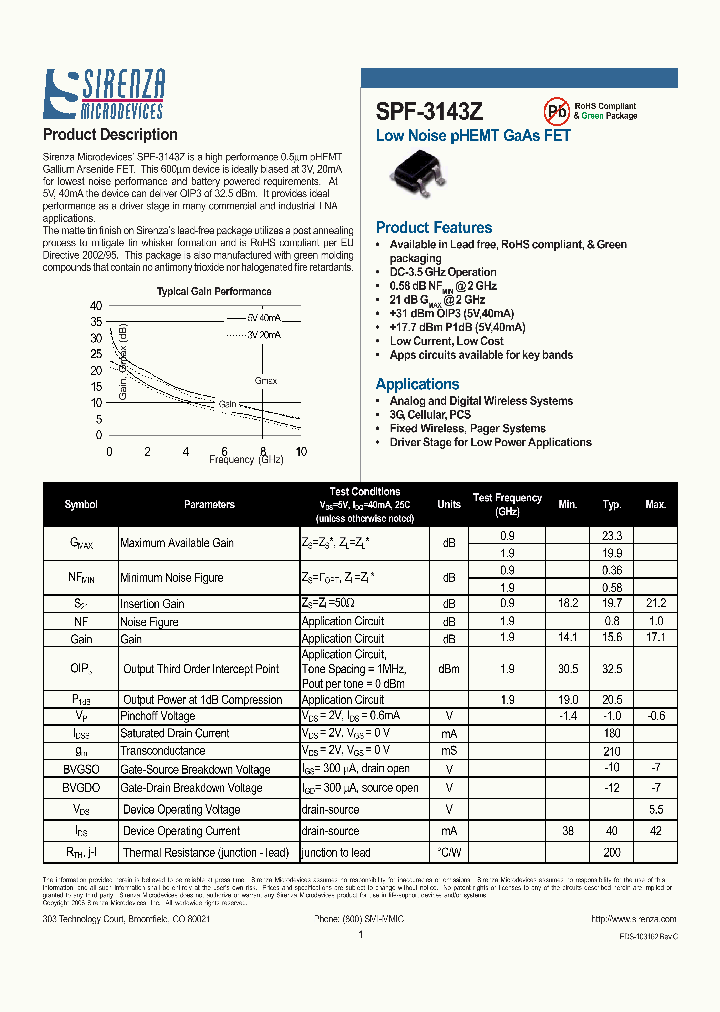 SPF-3143Z_1088600.PDF Datasheet