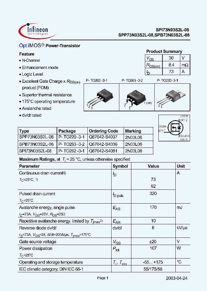 SPB73N03S2L-08_1093137.PDF Datasheet