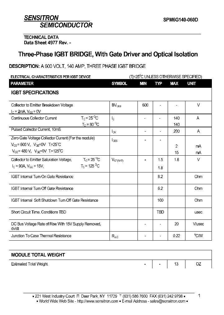 SPM6G140-060D_1315473.PDF Datasheet