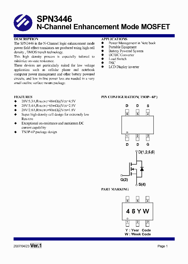 SPN3446ST6RG_1315507.PDF Datasheet