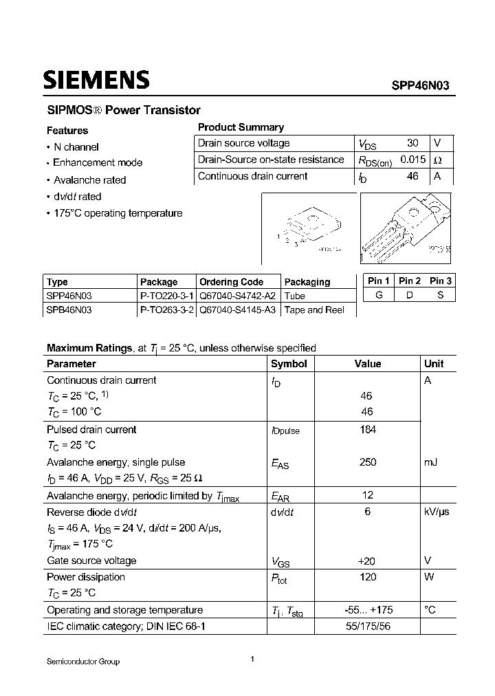 SPP46N03_1315594.PDF Datasheet