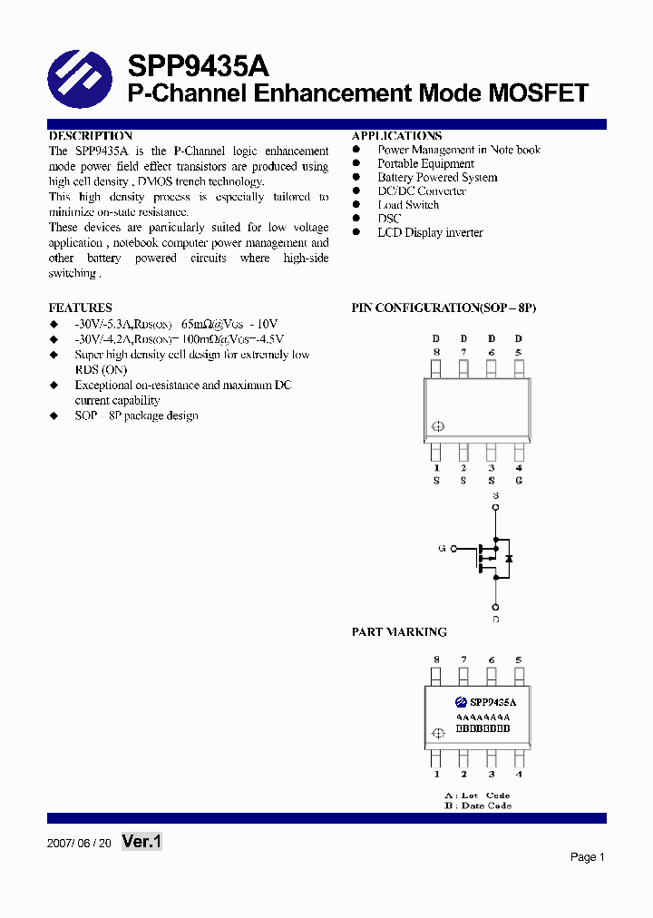SPP9435A_1180302.PDF Datasheet
