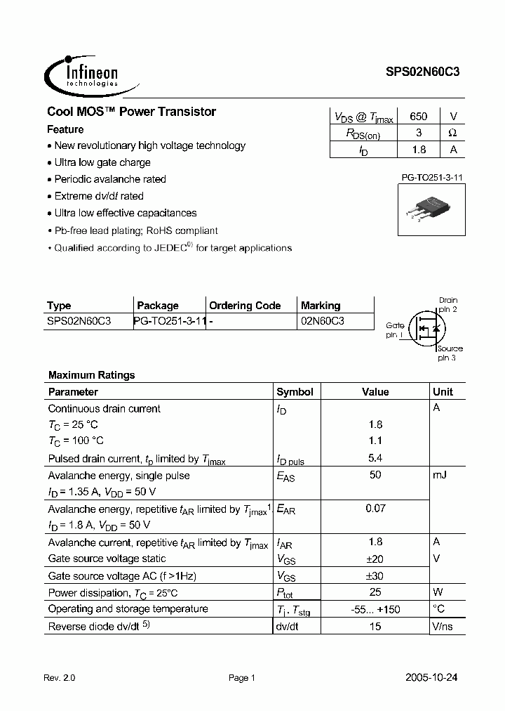 SPS02N60C3_1315646.PDF Datasheet