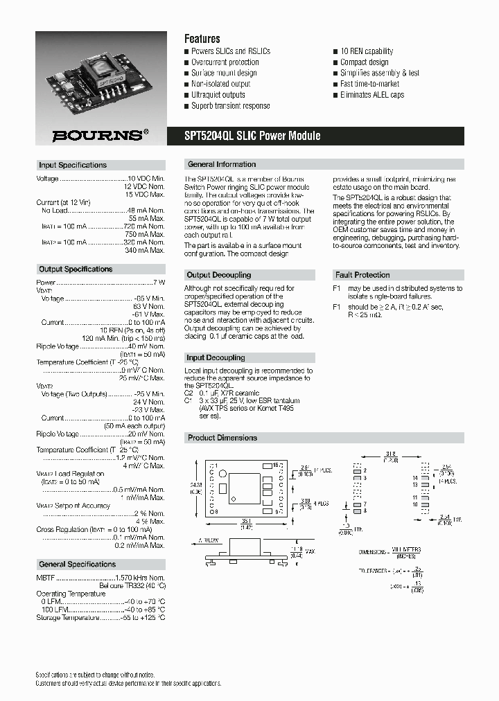 SPT5204QL_1315662.PDF Datasheet
