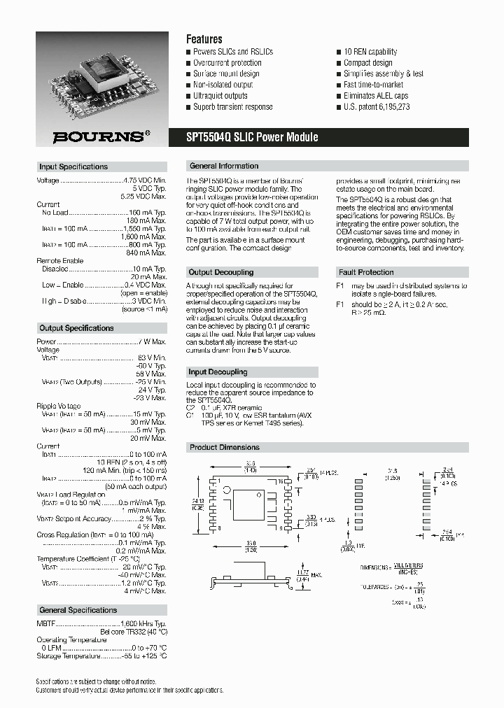 SPT5504Q_1037016.PDF Datasheet