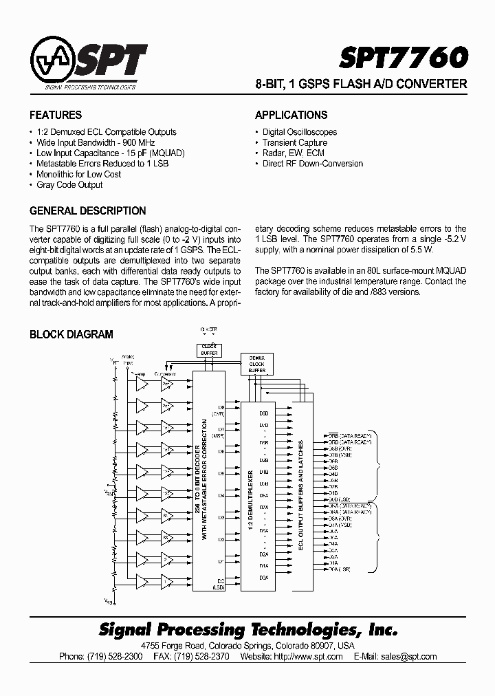 SPT7760BIK_1315683.PDF Datasheet