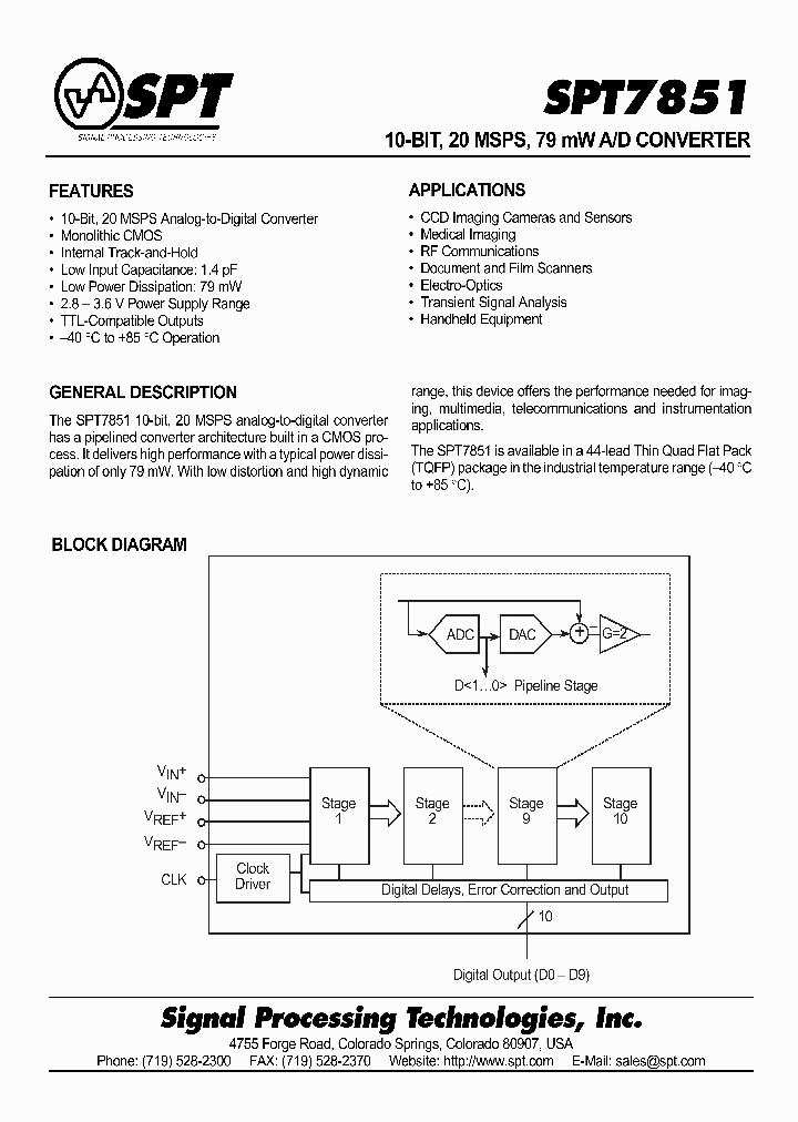 SPT7851SIT_1315690.PDF Datasheet