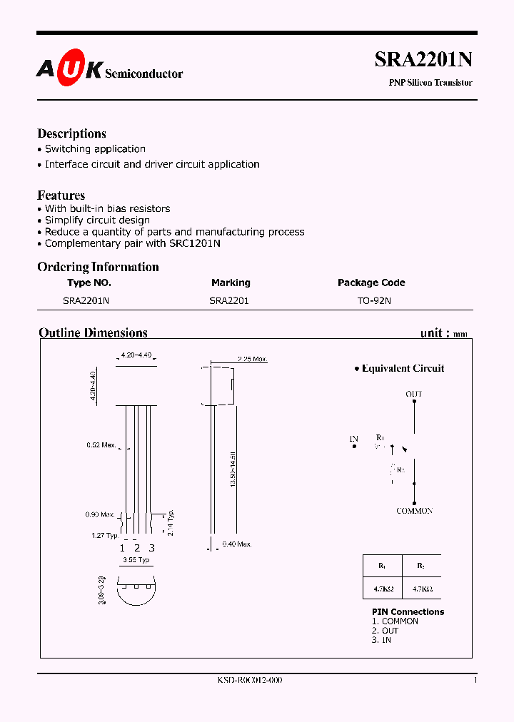 SRA2201N_1109218.PDF Datasheet