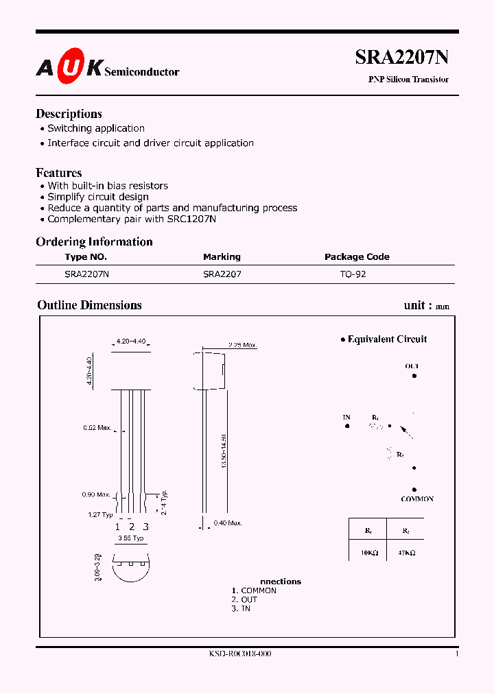 SRA2207N_1316169.PDF Datasheet