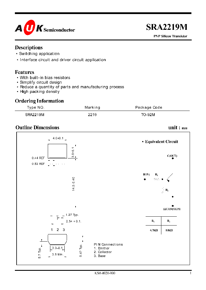 SRA2219M_1316206.PDF Datasheet